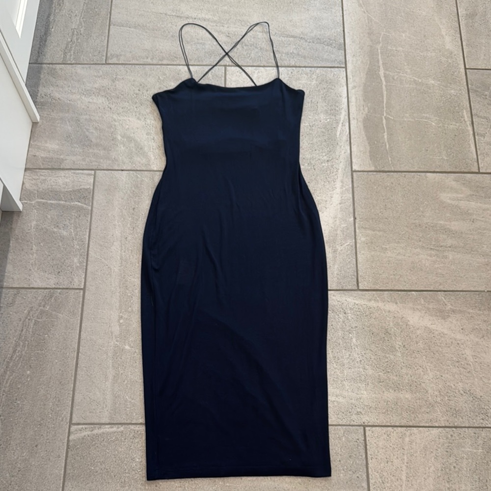 Alexander Wang Navy Bodycon Dress, Sz M
